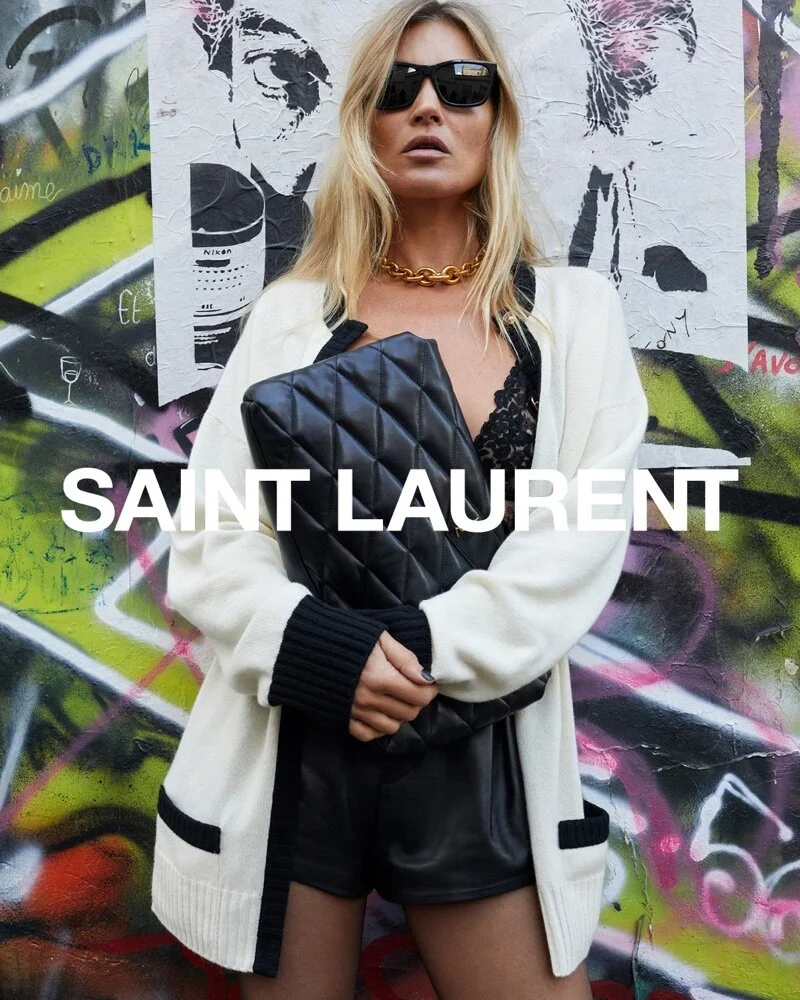 Kate Moss Rocks Serge Gainsbourg Saint Laurent SS 2021 Ads Anne